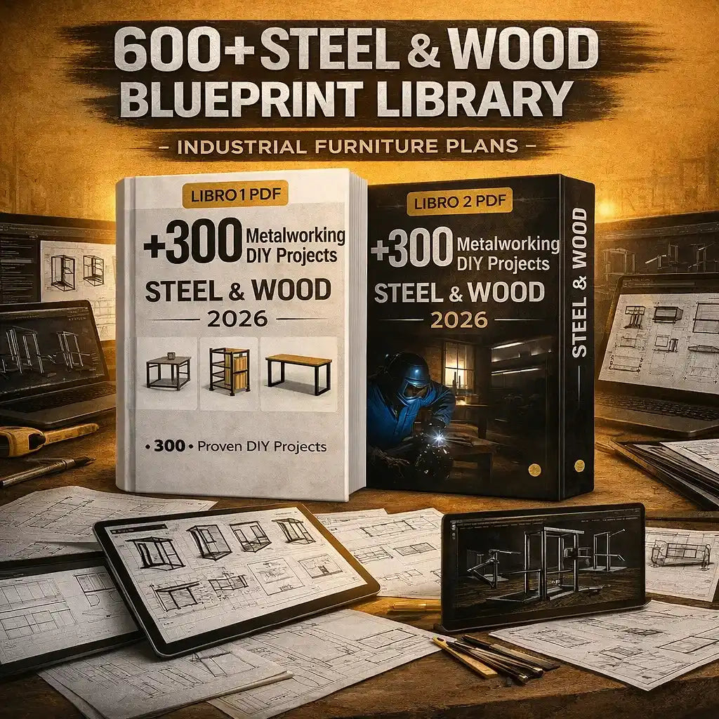 Industrial Furniture Blueprint System™ | 600+ Steel & Wood Designs